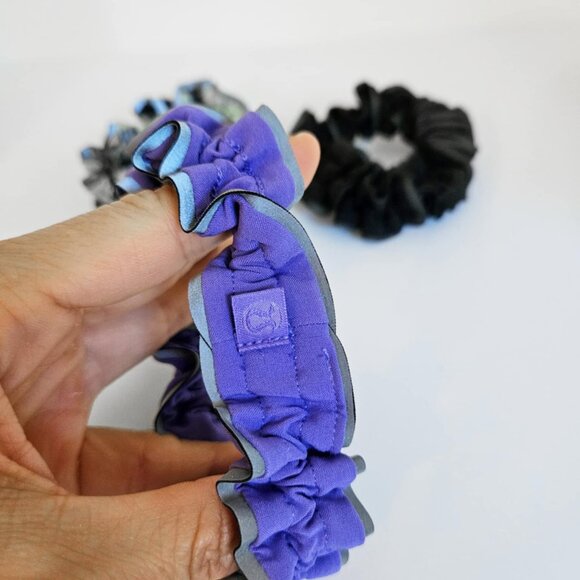 *Lululemon* Light Locks Scrunchie Skinny x 4 (Brown, Black, Purple, Green). - Picture 2 of 9